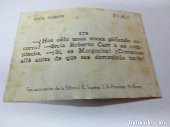 Coleccionismo cromos antiguos: CROMO DICK TURPIN SIMA N&ordm; 170 - Foto 2