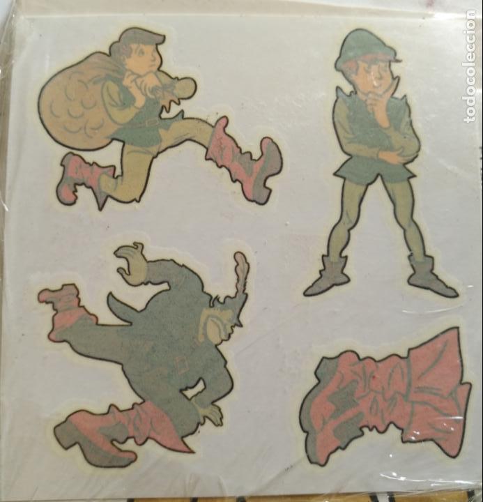 Collezionismo Figurine antiche: 4 CALCOMANIAS DEL CUENTO PULGARCITO 8 CM MUY BUEN ESTADO