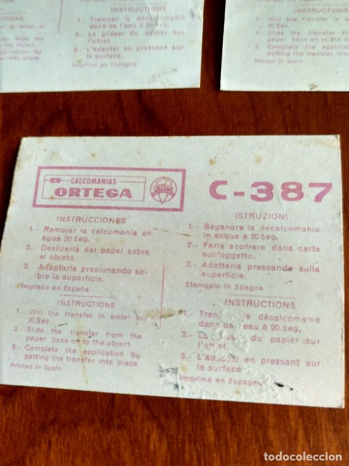 Coleccionismo cromos antiguos: Lote de 3.Calcoman&iacute;as Ortega serie coches - Foto 5