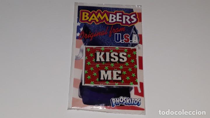 Coleccionismo cromos antiguos: PHOSKITOS - ANTIGUO CROMO 4 PREMIO- BAMBERS - KISS ME - EN BLISTER SIN ABRIR A&Ntilde;OS 90