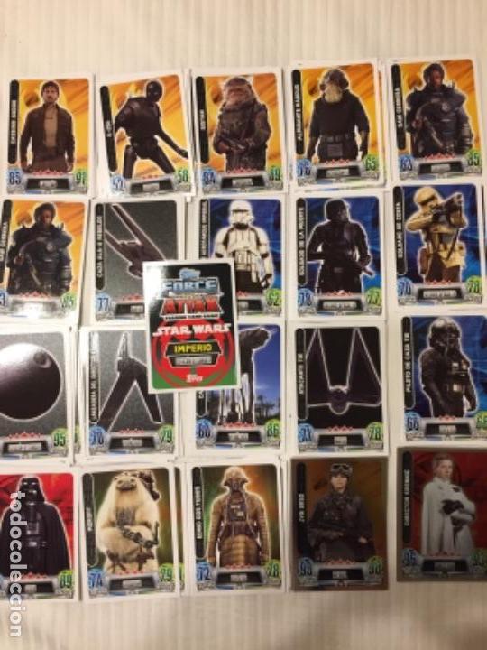 Coleccionismo cromos antiguos: Star wars force 20 &uacute;ltimos cromos con 2 especiales nuevos rogue one del 201 al 220