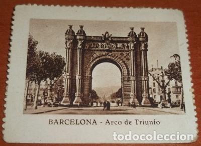 Coleccionismo Cromos antiguos: CROMO CUP&Oacute;N DE LOTER&Iacute;A DE LA SOCIEDAD DE CIEGOS EL PORVENIR, VISTAS DE ESPA&Ntilde;A, BARCELONA, 1936