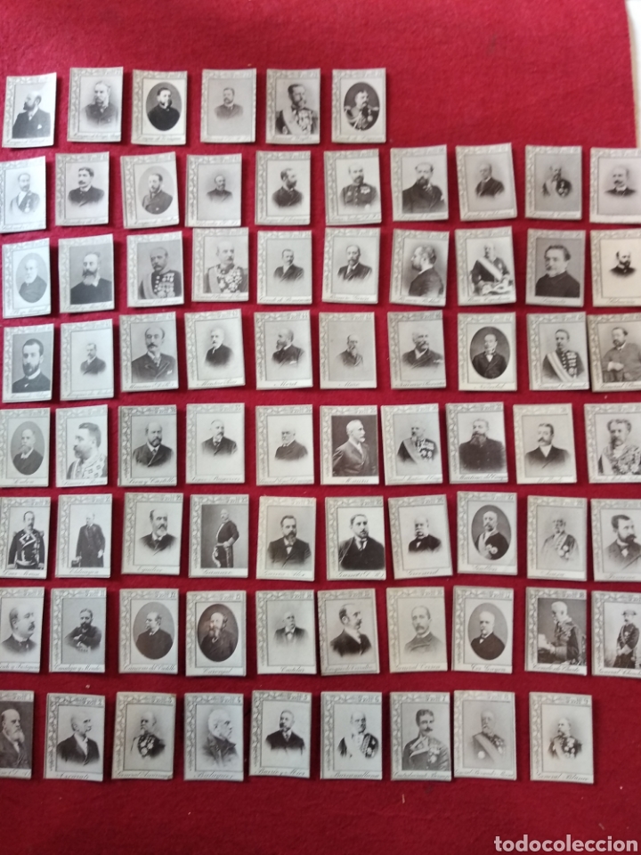 Coleccionismo cromos antiguos: 75 Fototipia caja de cerillas, escritores celebres y militares de la epoca .serie 10 . Completa.