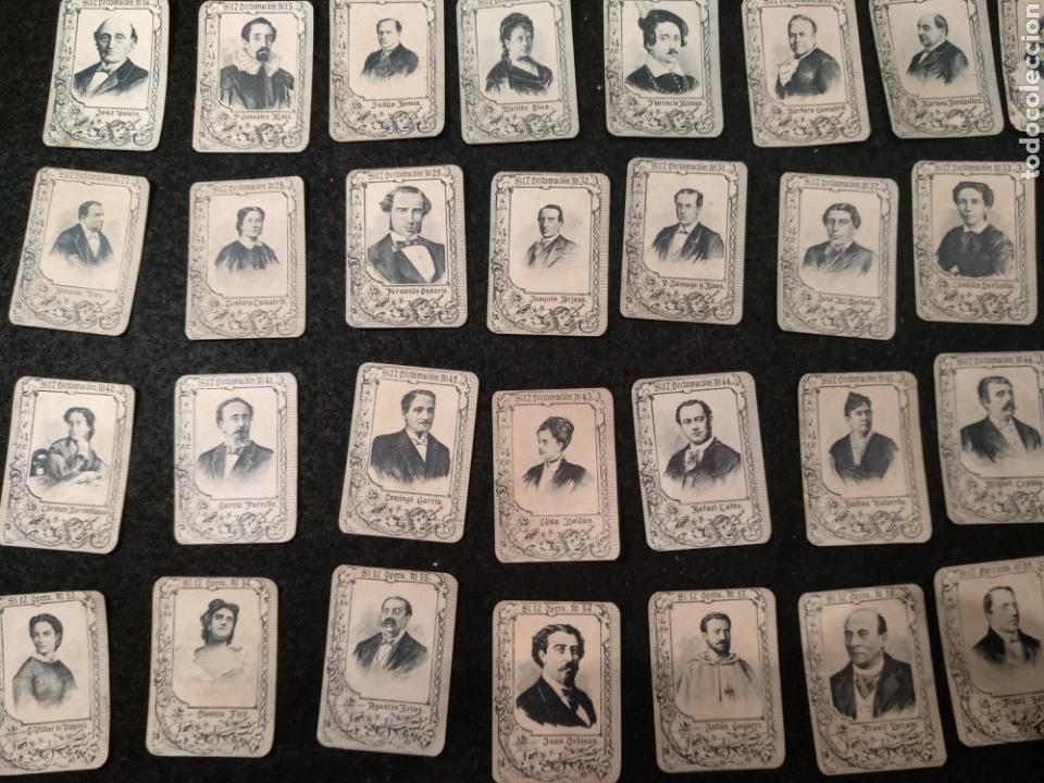 Coleccionismo cromos antiguos: 75 Fototipia caja de cerillas, personajes populares serie 17. Completa.