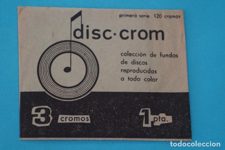 Coleccionismo cromos antiguos: SOBRE DE CROMOS SIN ABRIR DE DISC CROM - Foto 1