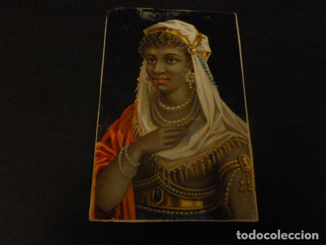 Coleccionismo cromos antiguos: ODALISCA NEGRA CROMO SIGLO XIX - Foto 1