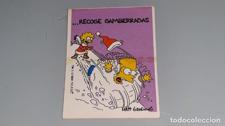 Coleccionismo Cromos antiguos: BOLLYCAO PANRICO : CROMO DIVER REFRANES DE LOS SIMPSONS - EL QUE SIEMBRA VIENTOS A&Ntilde;OS 90 SIN PEGAR