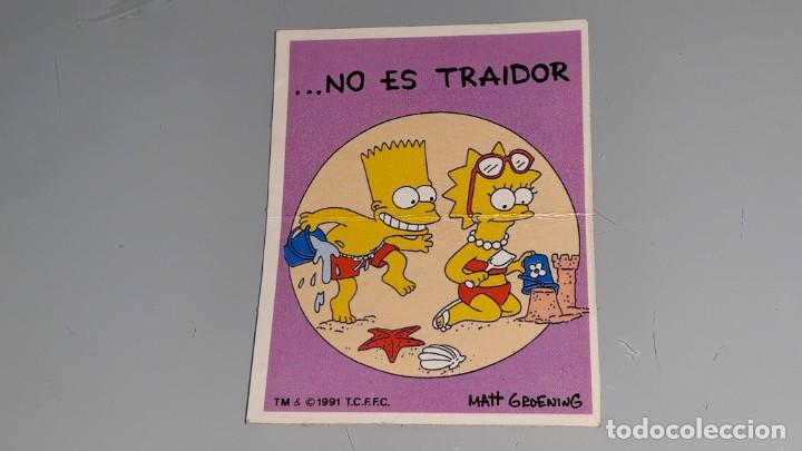 Coleccionismo Cromos antiguos: BOLLYCAO PANRICO : CROMO DIVER REFRANES DE LOS SIMPSONS - EL QUE AVISA ... A&Ntilde;OS 90 SIN PEGAR