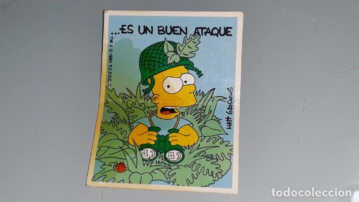Coleccionismo Cromos antiguos: BOLLYCAO PANRICO : CROMO DIVER REFRANES DE LOS SIMPSONS - LA MEJOR DEFENSA ... A&Ntilde;OS 90 SIN PEGAR