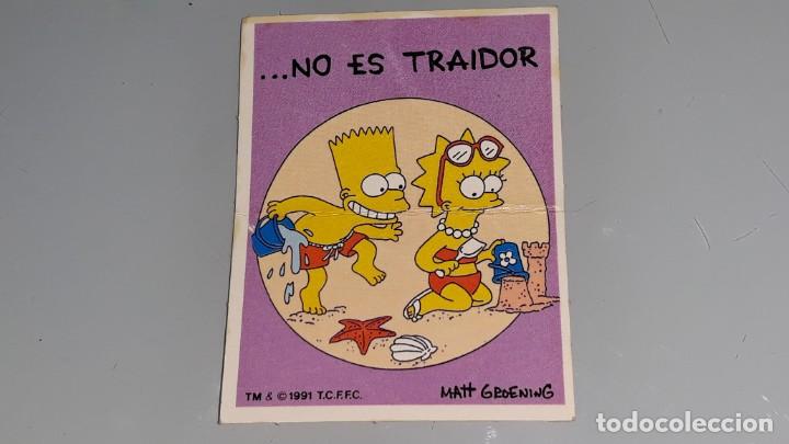 Coleccionismo Cromos antiguos: BOLLYCAO PANRICO : CROMO DIVER REFRANES DE LOS SIMPSONS - EL QUE AVISA ... A&Ntilde;OS 90 SIN PEGAR