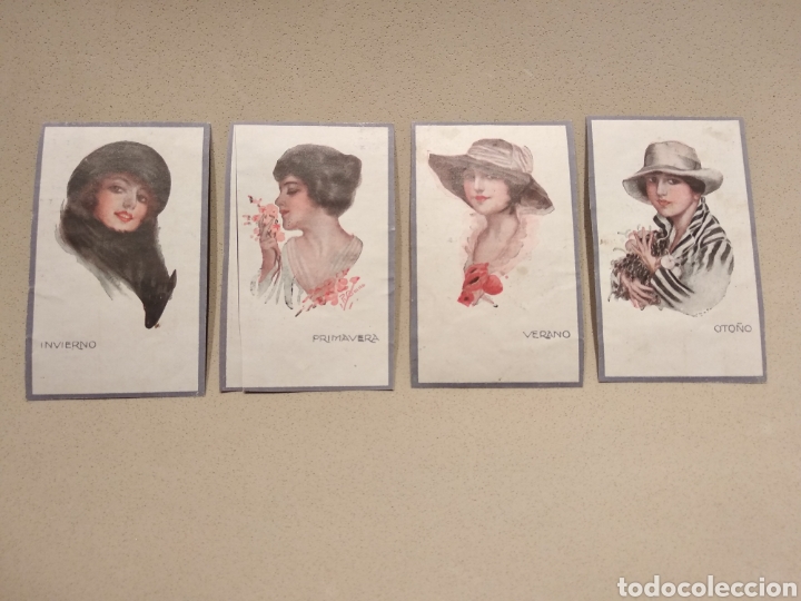 Collectionnisme Cartes &agrave; collectionner anciennes: Cromos chocolates Amatller , marca luna. Estaciones.