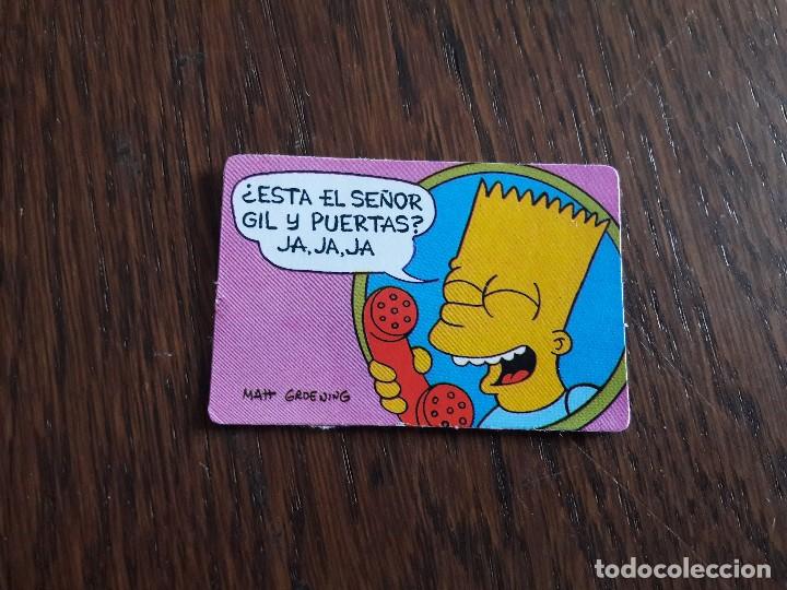 Coleccionismo Cromos antiguos: cromo bollycao, los Simpsons, esta el se&ntilde;or Gil y Puertas, ? jajaja a&ntilde;o 1991
