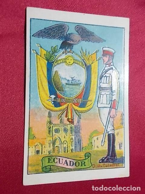 Coleccionismo cromos antiguos: ESCUDOS UNIFORMES Y EDIFICIOS NACIONALES. ECUADOR. CHOCOLATES MENSA - Foto 1