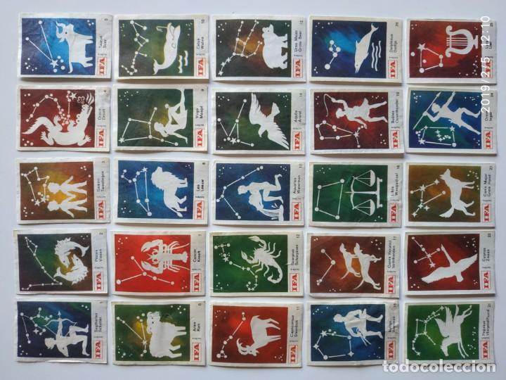 Colecionismo Cromos antigos: 25 Cromos Zodiaco y Constelaciones serie completa Cerillas Lucifers IFA antiguos