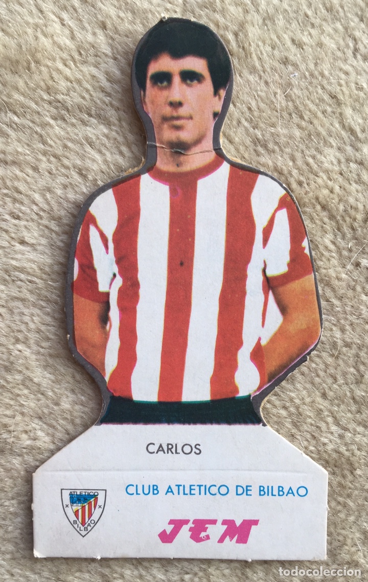 Sammeln alte Sammelbilder: Cromo Troquelado Carlos - Club Atl&eacute;tico de Bilbao - Tostadero JEM