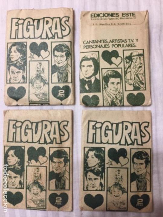 Coleccionismo cromos antiguos: Figuras 4 sobres sin abrir ediciones este - Foto 1