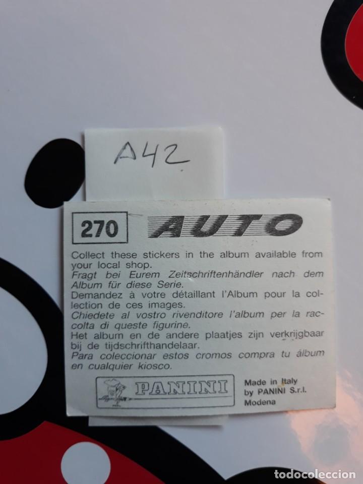 Coleccionismo cromos antiguos: auto n 270. PANINI. NUNCA PEGADO - Foto 2