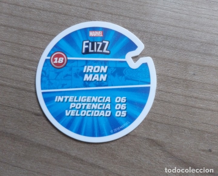 Coleccionismo cromos antiguos: cromo tazo marvel flizz, iron man - Foto 2