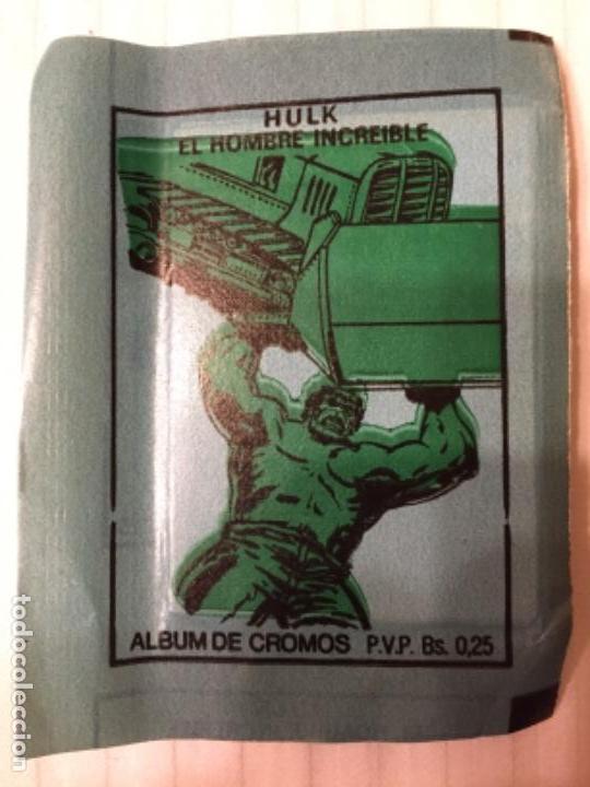 Coleccionismo Cromos antiguos: Hulk el hombre incre&iacute;ble 1 sobre sin abrir a&ntilde;os 80