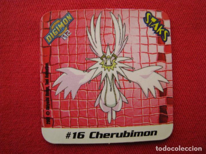 Coleccionismo cromos antiguos: STAKS - IMAN - DIGIMON - N&ordm; 16 - CHERUBIMON. - Foto 2