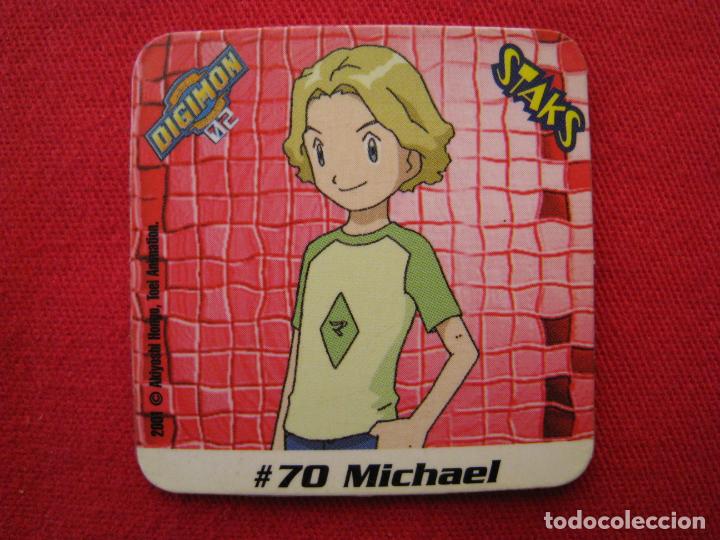 Coleccionismo cromos antiguos: STAKS - IMAN - DIGIMON - N&ordm; 70 - MICHAEL. - Foto 2