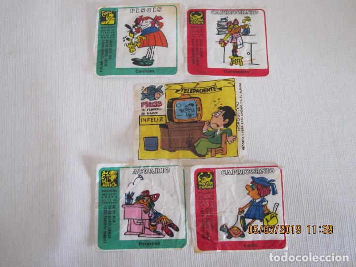 Coleccionismo cromos antiguos: lote de 5 cromo envoltorio de caramelo con motivo de zodiaco