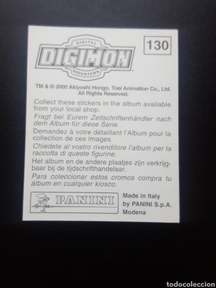 Coleccionismo cromos antiguos: CROMO - DIGIMON - N&deg; 130 - A&Ntilde;O 2000 - PANINI - Foto 2