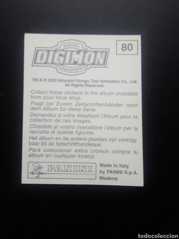 Coleccionismo cromos antiguos: CROMO - DIGIMON - N&deg; 80 - A&Ntilde;O 2000 - PANINI - Foto 2