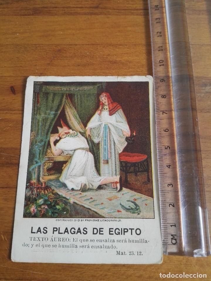 Coleccionismo cromos antiguos: Cromos las plagas de Egipto - Foto 1