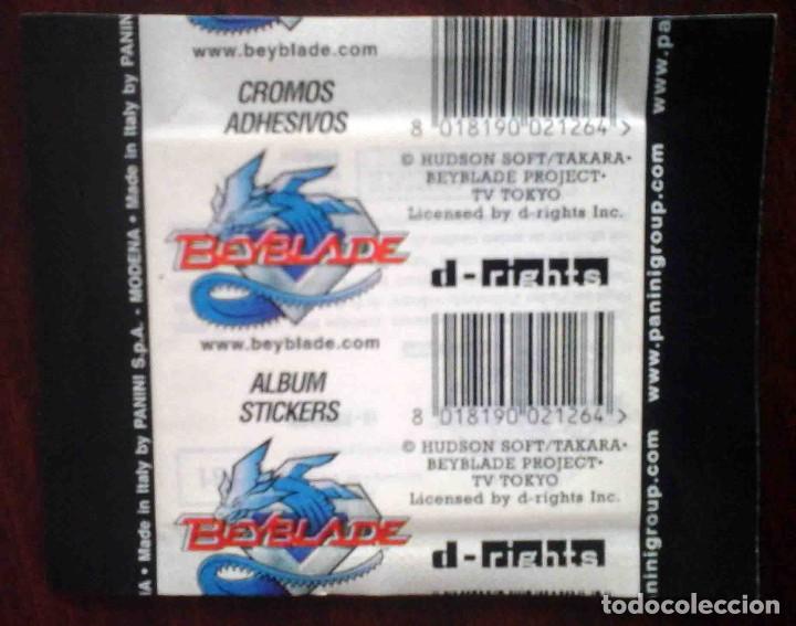 Coleccionismo cromos antiguos: Beyblade Panini 2003 - Sobre de cromos sin abrir - Foto 2