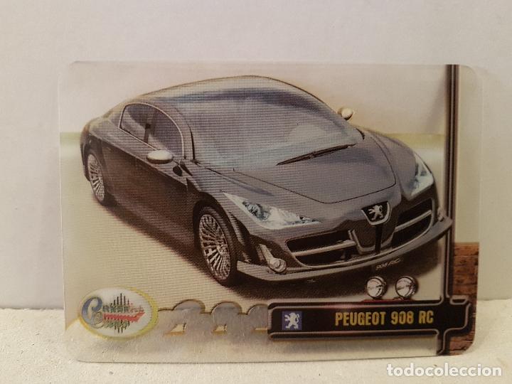 Coleccionismo Cromos antiguos: antiguo cromo crystal cars numero 112 peugeot 908 RC nuevo ver foto