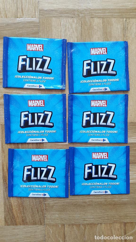 Coleccionismo cromos antiguos: LOTE 6 CROMOS MARVEL FLIZZ - NUEVOS SIN ABRIR - Foto 1