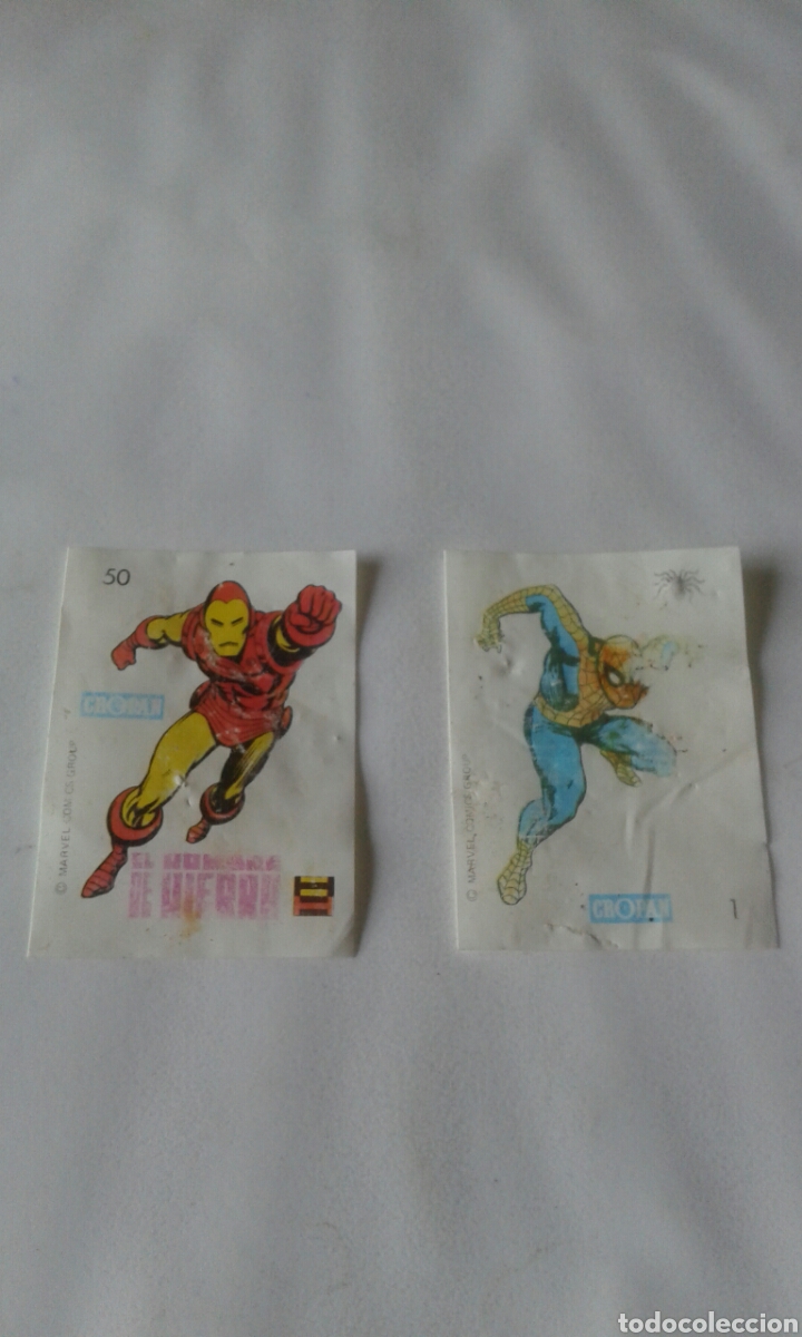 Coleccionismo Cromos antiguos: Cromos de pl&aacute;stico cropan, no. 1 y no. 50