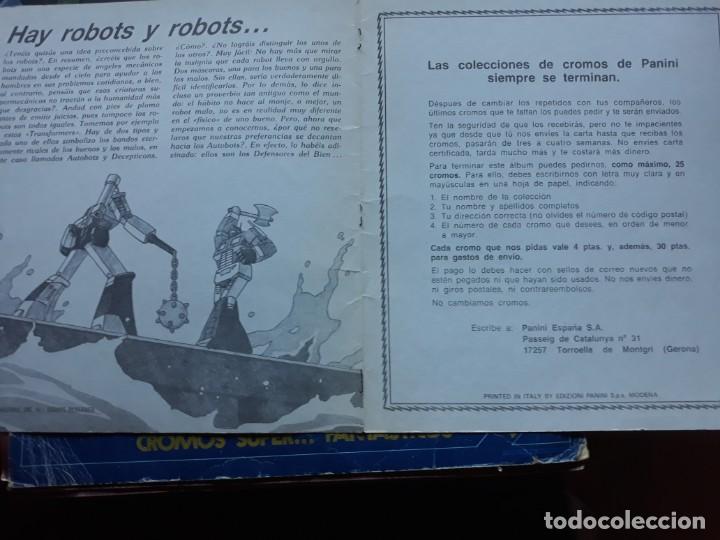 Coleccionismo cromos antiguos: transformers 1986 panini portadas - Foto 3