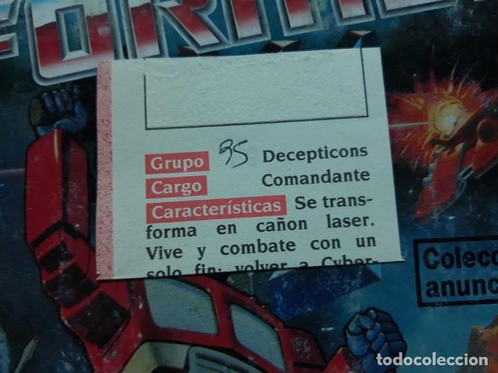 Coleccionismo cromos antiguos: transformers 1986 panini cromo recuperado 95 - Foto 2