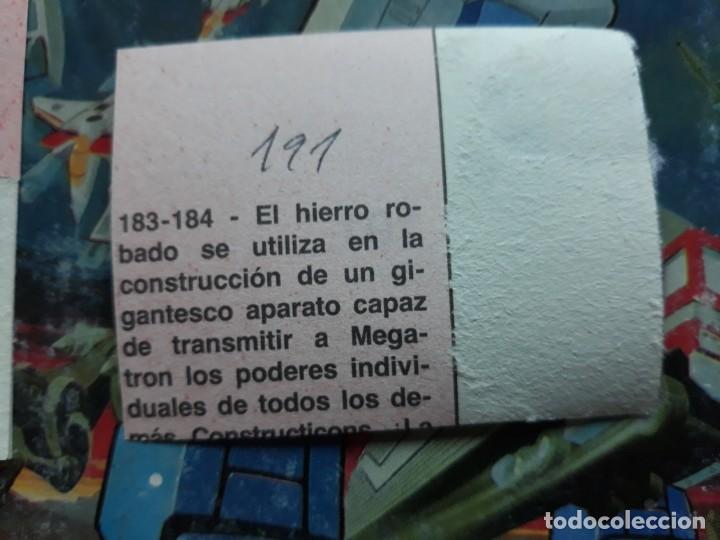 Coleccionismo cromos antiguos: transformers 1986 panini cromo recuperado 191 - Foto 2