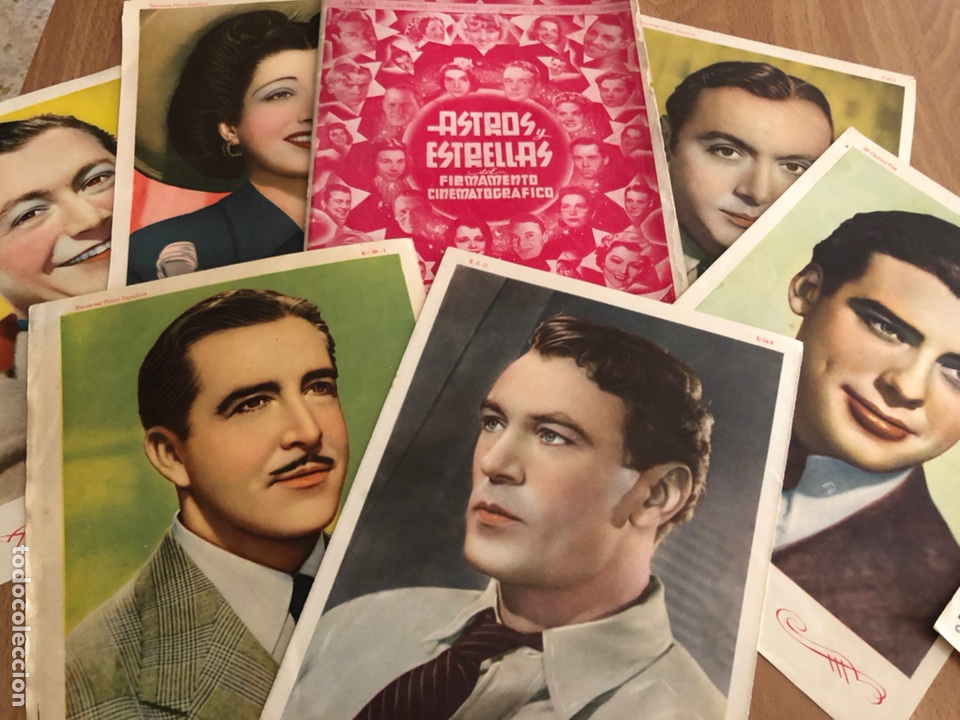 Coleccionismo Cromos antiguos: Cine foto astros y estrellas con 6 cromos.gary cooper charles boyer Kay Francis robert young...