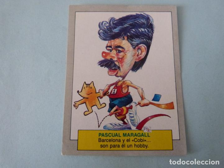 Coleccionismo cromos antiguos: CROMO DE PASCUAL MARAGALL SIN PEGAR N&ordm; 64 A&Ntilde;O 1990 DEL &Aacute;LBUM KARIKATAS DE ESTE