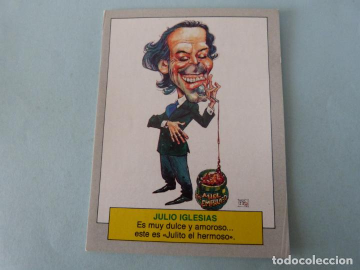 Coleccionismo Cromos antiguos: CROMO DE JULIO IGLESIAS SIN PEGAR N&ordm; 107 A&Ntilde;O 1990 DEL &Aacute;LBUM KARIKATAS DE ESTE