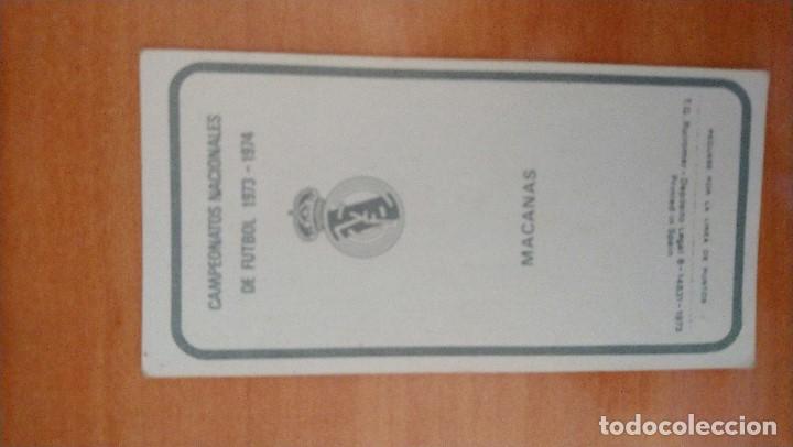 Coleccionismo cromos antiguos: macanas campeonato 73 74 - Foto 2