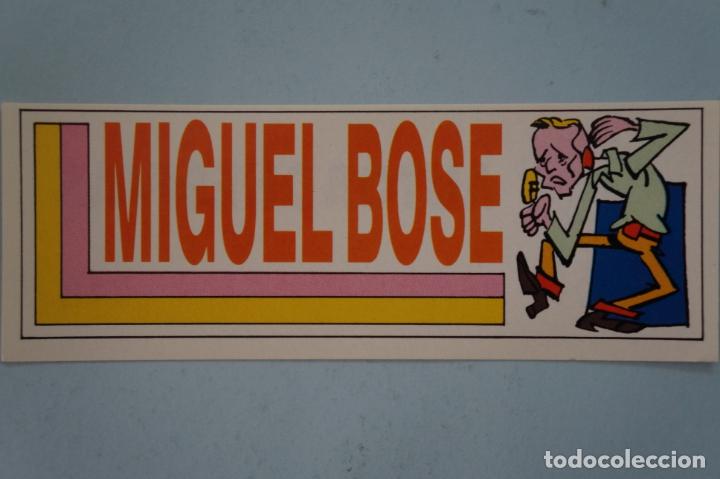 Coleccionismo Cromos antiguos: CROMO DE MUSICA MIGUEL BOSE SIN PEGAR N&ordm; 148 A&Ntilde;O 1991 DEL ALBUM AUTOADHESIVAS DE COMICROMO