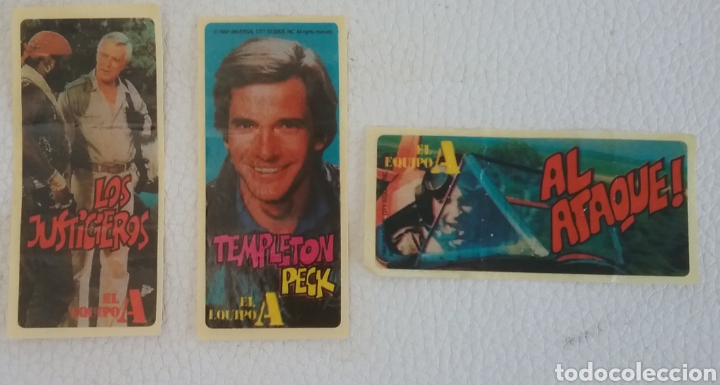 Coleccionismo cromos antiguos: TRES CROMOS del EQUIPO A de chicles GUM. - Foto 1