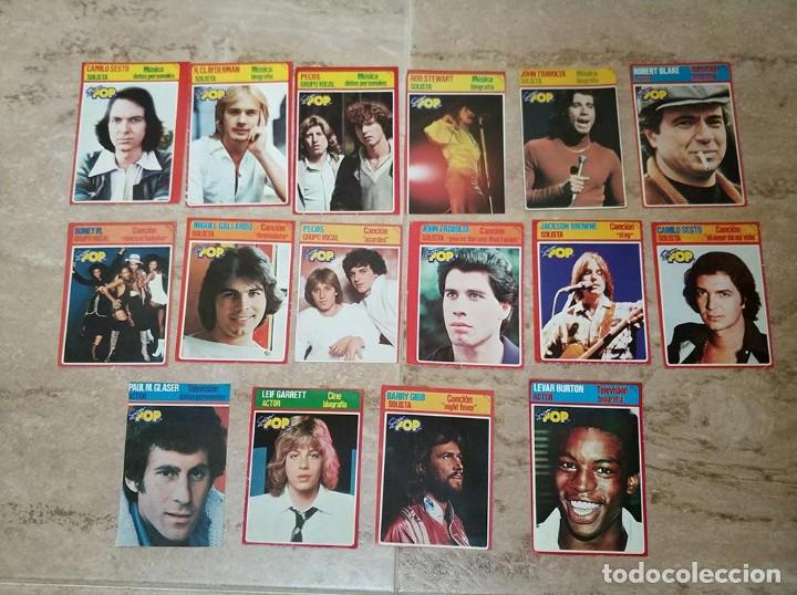 Coleccionismo Cromos antiguos: lote 16 cromos fichas de los famosos de super pop