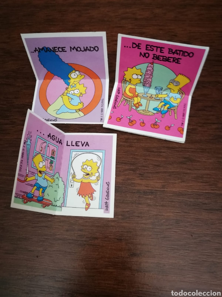 Coleccionismo cromos antiguos: Bollicado los Simpson refranes - Foto 1