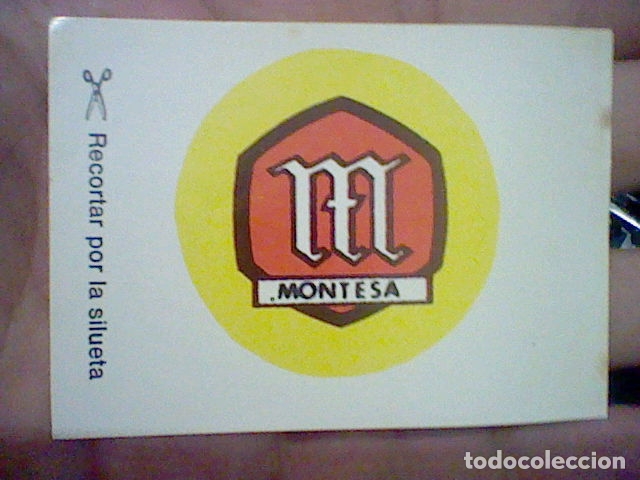 Coleccionismo Cromos antiguos: MONTESA ESCUDO RECORTABLE SIN PEGAR NUNCA PROMO BIMBO MUNDO MOTOS N&ordm; 45 A