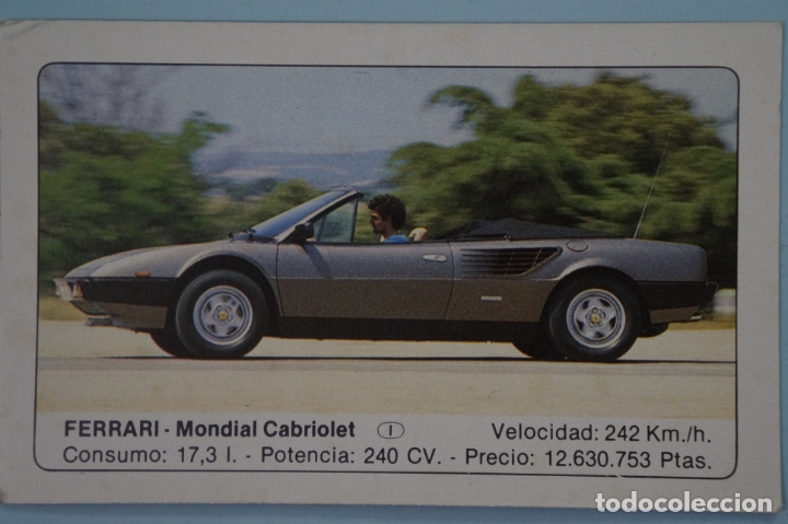 Coleccionismo cromos antiguos: CROMO DE COCHES FERRARI SIN PEGAR N&ordm; 46 A&Ntilde;O 1986 DEL ALBUM COCHES DE EDICIONES UNIDAS S.A.