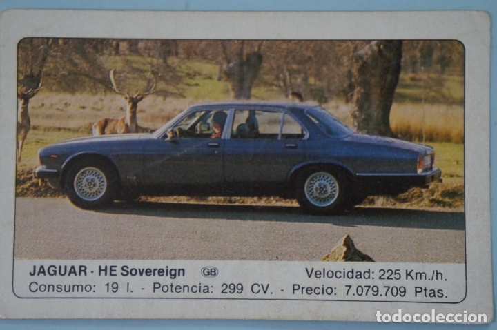 Coleccionismo Cromos antiguos: CROMO DE COCHES JAGUAR SIN PEGAR N&ordm; 65 A&Ntilde;O 1986 DEL ALBUM COCHES DE EDICIONES UNIDAS S.A.
