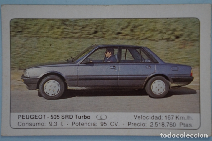 Coleccionismo Cromos antiguos: CROMO DE COCHES PEUGEOT SIN PEGAR N&ordm; 111 A&Ntilde;O 1986 DEL ALBUM COCHES DE EDICIONES UNIDAS S.A.