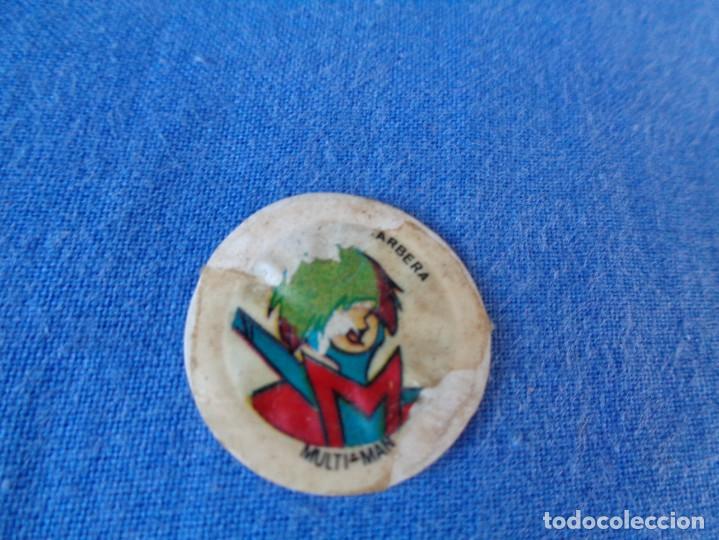 Coleccionismo cromos antiguos: cromo tapon chapa de plastico de botella de pepsi mirinda de 1975 hanna barbera multi-man