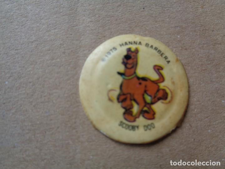 Coleccionismo Cromos antiguos: cromo plastico de tapon chapa de botella botellin de pepsi mirinda de 1975 hanna barbera scooby doo